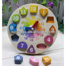 wooden clock education toy